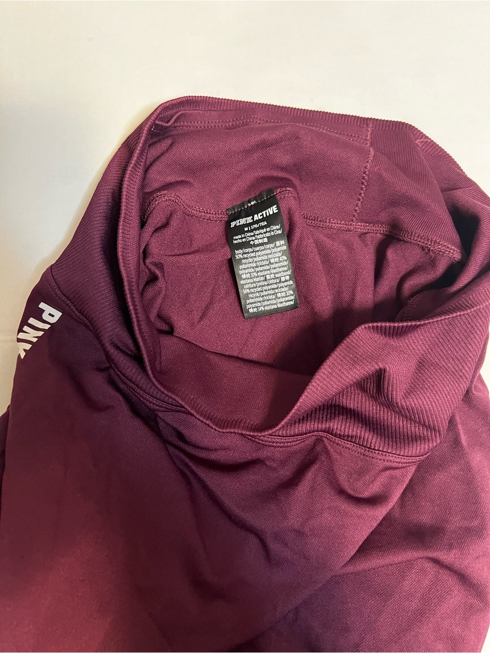 PINK Victoria's Secret Burgundy Active Leggings
